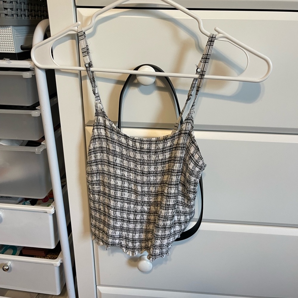 Hollister Checker-Print Tank Top